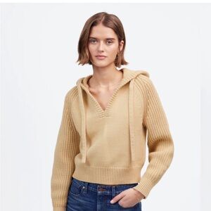 Madewell Open Neck Ribbed hoodie
